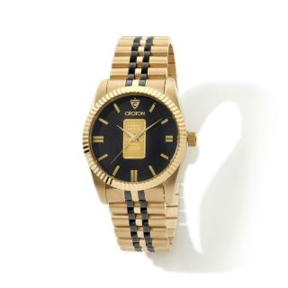 Coton Gold Ingot Stainless Steel 8 - 1/2 " Bracelet Watch Hsn $399