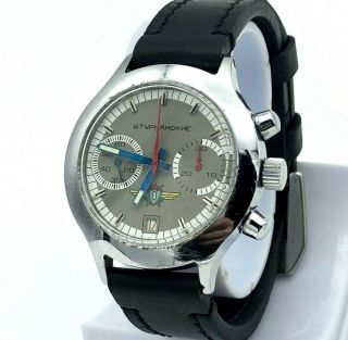 Vintage Poljot Shturmanskie Chronograph Aviator 3133 Watch Mechanical Serviced
