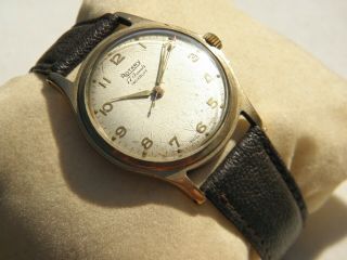 Rotary 9ct Gold Wristwatch Swiss 17 Jewels Vintage 1960s Heavy 375/9k Not Scrap
