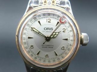 Rare Oris Automatic Watch 7400c Pointer Date Big Crown Swiss Made [6398]
