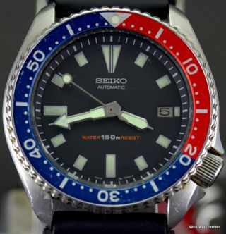 Good Vintage Seiko 150m Scuba Divers 7002 - 700a Pepsi Bezel