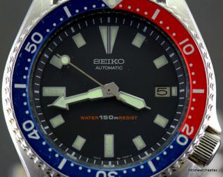 Good Vintage Seiko 150M Scuba Divers 7002 - 700A Pepsi Bezel 2