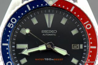 Good Vintage Seiko 150M Scuba Divers 7002 - 700A Pepsi Bezel 3