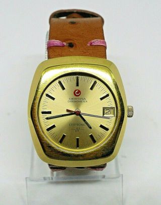 Vintage Certina Certronic Chronometer Cal 29.  121 (esa9162) Tuning Fork Watch