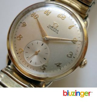 Vintage Mens Omega Automatic 14k Gf 17j Wrist Watch