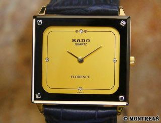 Rado Florence Swiss Made Quartz Stainless St Quartz 1990 Luxury Mens Watch As192