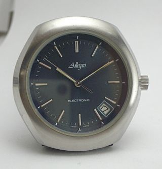 Allegro Electronic Men’s Stainless Watch Zenith 50.  0 Movt.  Esa 9162 Tuning Fork