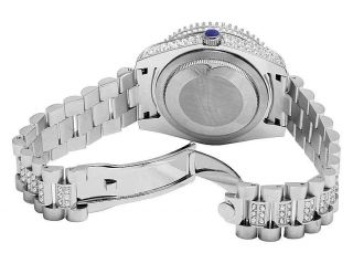 Mens White Gold Plated Steel Jewelry Unlimited 40MM Simulated Diamond Watch 7