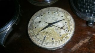 Old Vintage Bucherer Chronograph Wristwatch