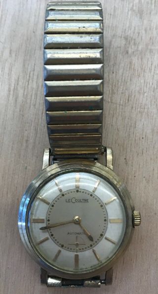 Antique Vintage Automatic Lecoultre Wrist Watch Gold Filled Runs Good