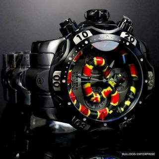 Invicta 30310 Reserve Venom Cobra Swiss Quartz Chrono Bracelet Watch Nwt Black