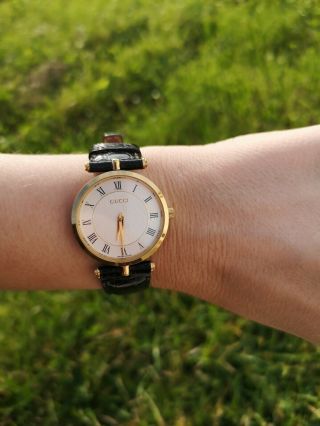 Vintage Gucci Gold Plated Mens,  Unisex,  Watch 2000m