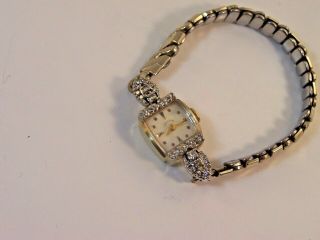 Vintage Hamilton 22 Jewel 757 14K Solid Gold Diamond Watch 8