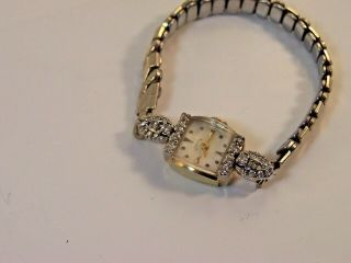 Vintage Hamilton 22 Jewel 757 14K Solid Gold Diamond Watch 9