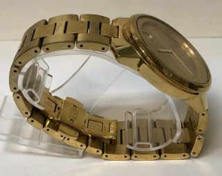 MOVADO BOLD MB.  01.  1.  34.  6136 GOLD TONE STAINLESS STEEL SWISS MOV ' T MEN ' S 8 