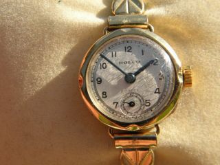 Rolex 9ct Gold Wristwatch 15 Jewels Swiss Antique Heavy 375/9k W&D FHF 4