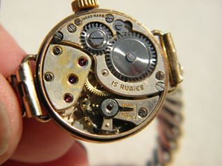 Rolex 9ct Gold Wristwatch 15 Jewels Swiss Antique Heavy 375/9k W&D FHF 8