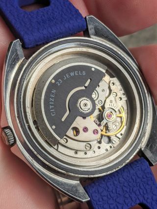 Vintage ' 69 Citizen Seven Star 100M Diver ' s Watch,  Blue Dial, 10