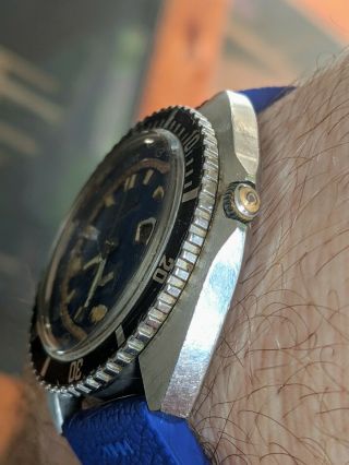 Vintage ' 69 Citizen Seven Star 100M Diver ' s Watch,  Blue Dial, 6