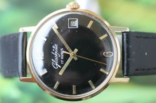 Vintage Gold - Plated German Mech.  Glashutte 17 Jewels With Date