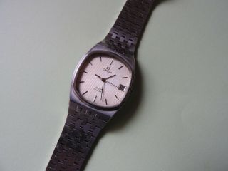 Vintage 1980 Gents Omega Deville Quartz 17 Jewel Watch 1337 Cal Movement