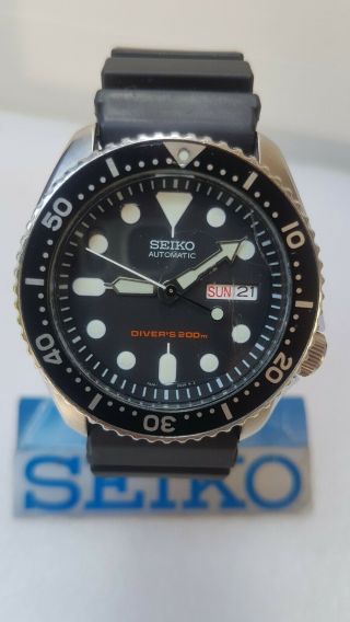 Seiko Automatic Scuba Diver’s 200m 7s26 - 0020 Men’s Watch Day Date Black Band