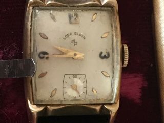 Vintage 1950s 14K Solid Gold Lord Elgin Watch 3