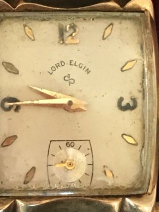 Vintage 1950s 14K Solid Gold Lord Elgin Watch 5