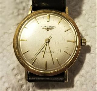 1956 Vintage Longines Caliber 19as Automatic Mens Watch Swiss 10k Gold Filled