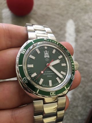 Vostok Amphibia Neptune Se 960726 Diver Limited Edition Green Automatic Watch