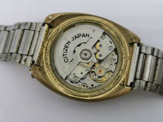 Vintage Citizen BULLHEAD Automatic 67 - 9020 Gold Plated Fly - Back - NEEDS SERVICE 6