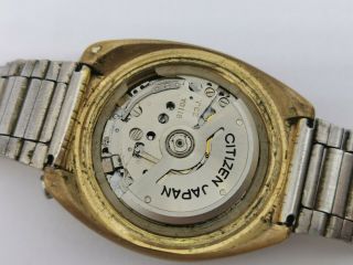 Vintage Citizen BULLHEAD Automatic 67 - 9020 Gold Plated Fly - Back - NEEDS SERVICE 7
