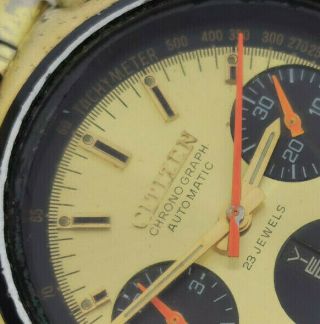 Vintage Citizen BULLHEAD Automatic 67 - 9020 Gold Plated Fly - Back - NEEDS SERVICE 8