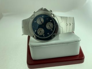 Authentic Movado Sports Edition Silver - Toned Chronograph Watch 0605154 6.  5”