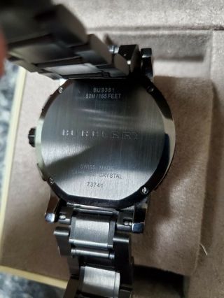 Burberry Chronograph Gunmetal Dial Grey Ion - plated Stainless Steel Mens Watch 2