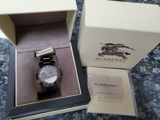 Burberry Chronograph Gunmetal Dial Grey Ion - plated Stainless Steel Mens Watch 6