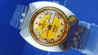 Vintage Retro Swiss Tressa Lux Crystal Automatic Watch 1970s Nos Cal As 5206 - 1