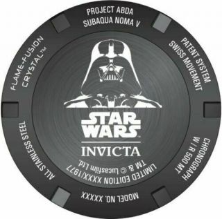 Invicta Subaqua Star Wars Limited Edition Black Swiss Chronograph Watch 26171 2