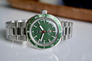 Vostok Amphibia Neptune 960726 Diver Limited Edition Green Automatic Watch
