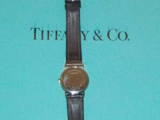 Tiffany & Co.  Women ' s Round Stainless Steel Quartz Watch with Leather Strap 3