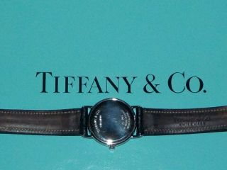 Tiffany & Co.  Women ' s Round Stainless Steel Quartz Watch with Leather Strap 4