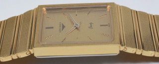 1980s NOS Longines Seafarer Quartz Stainless Steel Gold Watch Textured Dial 4