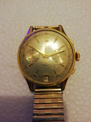 Vintage Lator 17 Jewels Chronograph Watch Landeron 189 Movement Order