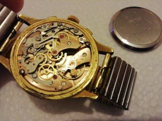 Vintage Lator 17 Jewels Chronograph Watch Landeron 189 Movement ORDER 6
