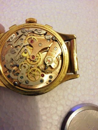 Vintage Lator 17 Jewels Chronograph Watch Landeron 189 Movement ORDER 7