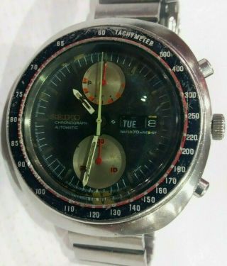 Seiko Ufo 6138 0029 Chronograph Automatic Tachymeter Watch Gentleman Day Date
