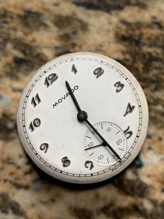 Movado Cal.  125,  Movado Breguet Numeral Watch Dial Swiss Made Vintage