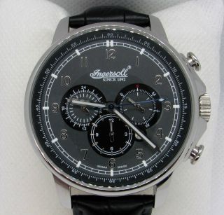 Ingersoll Classic Russell Limited Edition Watch - Black Leather Strap - In3215gy