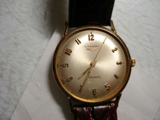 Longines 1200 Automatic 10 K Gold Filled Case Mov.  19 As Runs Good