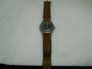 Vintage Military Mechanical Wind Up Wrist Watch 1965 Issue